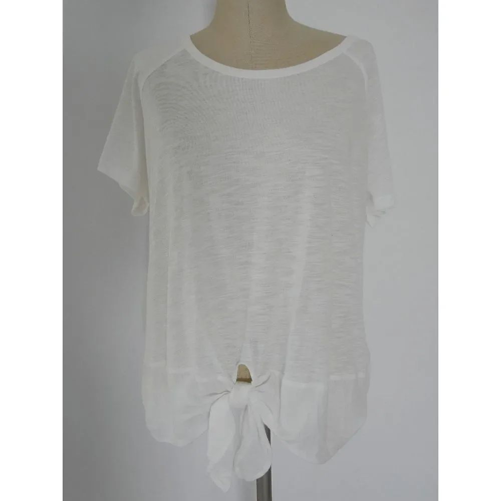 Sanctuary All Day Tie White Tee XL